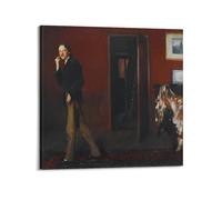 Retrato de Robert Louis Stevenson y su esposa de 1885 obras clásicas pósteres, obras de arte impresas para pared, lienzo para regalo, decoración del hogar, 70 x 70 cm