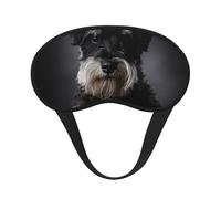 Retrato de Schnauzer Gris Oscuro, Cubiertas oculares completas, antifaces para dormir que bloquean la luz, orejeras opacas para dormir