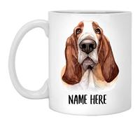 Retrato De Un Basset Hound Tazón Novedad Tazas Té Graciosa Tazón De Café Regalos Divertidos Para Oficina Trabajo Colegas 330 Ml