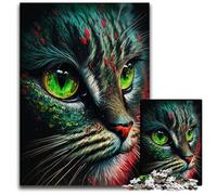 Retrato de un Hermoso Gato: Rompecabezas de 1000 Piezas para Adultos. Rompecabezas imposibles para Adultos. Juego Interactivo Familiar,decoración del hogar,Regalo de acertijo. 50x75cm