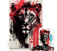 Retrato de un león Africano Rompecabezas de 1000 Piezas para Adultos y Adolescentes Ideal para Relajarse, calmarse y desconectar Corte Suave Regalo conmovedor (50x75cm)