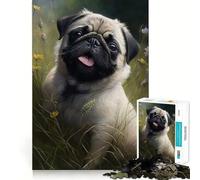 Retrato de un Lindo Cachorro Rompecabezas de 1000 Piezas para Adultos Regalo Ideal para desarrollar la lógica Juguete para Disfrutar de un Corte preciso y Elegante (38x52cm)