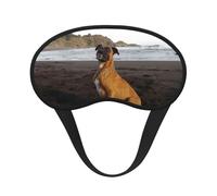 Retrato de un perro bóxer marrón playa, Cubiertas oculares completas, antifaces para dormir que bloquean la luz, orejeras opacas para dormir