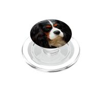 Retrato de un Rey Charles Cavalier Spaniel PopSockets PopGrip para MagSafe