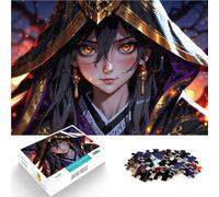 Retrato de una Bella Chica de Anime Rompecabezas para Adolescentes 1000 Piezas Juguetes de Juego con Piezas de Formas aleatorias Que se entrelazan Completamente 38x26cm