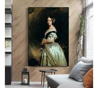 Retrato de una elegante dama nórdica famosa, impresión artística en lienzo, póster de retrato de reina, decoración para el hogar, la oficina, el dormitorio o el comedor (50x70 cm/sin marco)
