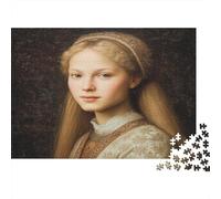 Retrato de una Joven Rubia renacentista 1000 Piezas Rompecabezas para Adultos para Amantes O Amigos Imposable 1000pcs (75x50cm)