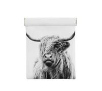 Retrato de una Vaca de Las Tierras Altas, Squeeze Top Wallet Bolsa de Almacenamiento para Mujer Monedero pequeño Bolsa de Cambio