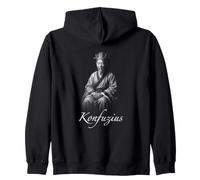 Retrato del Antiguo filósofo Chino de Konfuzius Sudadera con Capucha