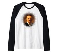 Retrato del Presidente Estadounidense de Theodore Roosevelt Camiseta Manga Raglan