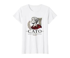 Retrato del senador estoico de la Antigua Roma Catón el Joven Camiseta gráfica económica, Mujer, Blanco, XL