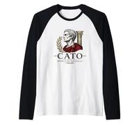 Retrato del senador estoico de la Antigua Roma Catón el Joven Camiseta Manga Raglan