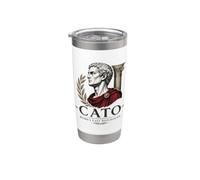 Retrato del senador estoico de la antigua Roma Catón el Joven Vaso térmico de acero inoxidable de doble pared