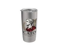 Retrato del senador estoico de la antigua Roma Catón el Joven Vaso térmico de acero inoxidable de doble pared