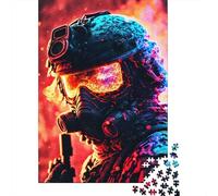Retrato del Soldado de Cyberpunk 1000 Piezas Cartón Resistente Rompecabezas Premium Fans De Adolescentes 12-18 Años Entrenamiento De Concentración Presente Divertido 70x50cm/1000pcs