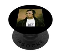 Retrato Divertido de Robert Burns PopSockets PopGrip Adhesivo