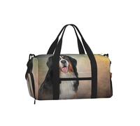 Retrato Divertido de un Perro de Raza Boyero de Berna,Bolso Deportivo Bandolera de Mano, Bolsa de Deporte, Bolsa de Viaje de Gran Capacidad para Mujeres y Hombres.