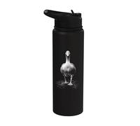 Retrato dramático de ganso Moody Farm Bird Lover Stainless Steel Insulated Water Bottle