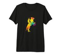 Retrato estilizado de un Caballo de Bucking Camiseta Premium