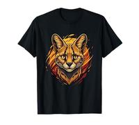 Retrato felino Salvaje con Cabeza de Gato Serval Africano Camiseta