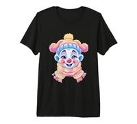 Retrato gráfico de Personaje de Circo Lindo de Invierno de Payaso Sonriente Camiseta Premium
