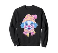 Retrato gráfico de Personaje de Circo Lindo de Invierno de Payaso Sonriente Sudadera