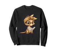 Retrato gráfico de Reptil de Lectura de Libros pequeños de lagar Sudadera