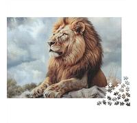 Retrato león Rompecabezas Animal Salvaje Estilo Bricolaje Cartón 1000 PC, Juego Desafiante Adultos/Adolescentes, Alivio Estrés, Regalo Familiar 70x50cm/1000pcs