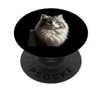 Retrato Magnífico Gato Mirada Enigmatica PopSockets PopGrip Adhesivo