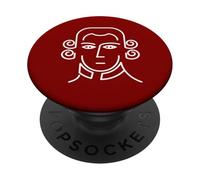 Retrato Minimalista Mozart Amante de la música clásica PopSockets PopGrip Adhesivo