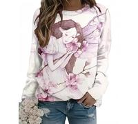 Retrato Pintura al óleo Impresión 3D Sudaderas Mujeres Manga Larga Sudaderas Mangas Raglan Pullovers Y2k Harajuku Tops Ropa Femenina