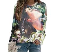 Retrato Pintura al óleo Impresión 3D Sudaderas Mujeres Manga Larga Sudaderas Mangas Raglan Pullovers Y2k Harajuku Tops Ropa Femenina