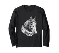 Retrato Renacimiento Caballo Arte Animal Noble Vintage Manga Larga