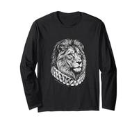 Retrato Renacimiento León Arte Animal Noble Vintage Manga Larga