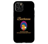 Retrato Retro de Beethoven con un Juego de Palabras hilarante Carcasa para iPhone 11 Pro