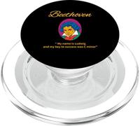 Retrato Retro de Beethoven con un Juego de Palabras hilarante PopSockets PopGrip para MagSafe