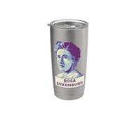 Retrato Rosa Luxemburg Vaso térmico de acero inoxidable de doble pared
