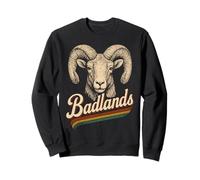 Retrato Vintage Parque Nacional Big Horned Goat Badlands Sudadera