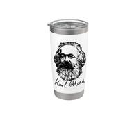 RETRATO Y FIRMA DE KARL MARX Vaso térmico de acero inoxidable de doble pared