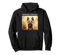 Retratos Coloridos de Perros franceses - Berger Picard Sudadera con Capucha