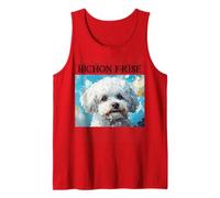 Retratos Coloridos de Perros franceses - Bichon Frise Camiseta sin Mangas