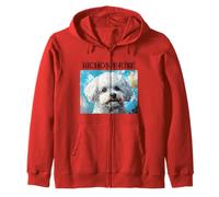 Retratos Coloridos de Perros franceses - Bichon Frise Sudadera con Capucha