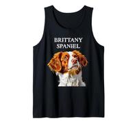 Retratos Coloridos de Perros franceses - Brittany Spaniel Camiseta sin Mangas