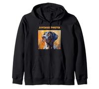 Retratos Coloridos de Perros franceses - Puntero Auvernia Sudadera con Capucha