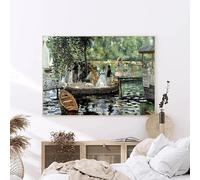 Retratos de Auguste Renoir y Monet, láminas, pósteres, lienzos, pinturas, Baile en el Moulin, arte mural, decoración del hogar (70x100cm)