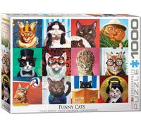 Retratos De Gatos Divertidos Rompecabezas De 1000 Piezas 480Mm X 680Mm (Pz)
