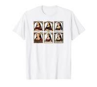 Retratos de Las Seis Esposas de Enrique VIII Rey de Inglaterra Camiseta gráfica económica, Hombre, Blanco, S