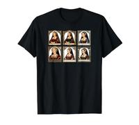 Retratos de Las Seis Esposas de Enrique VIII Rey de Inglaterra Camiseta gráfica económica, Hombre, Negro, M