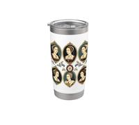 Retratos de las seis esposas de Enrique VIII, rey de Inglaterra Vaso térmico de acero inoxidable de doble pared