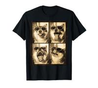Retratos de Perro Vintage Photo Booth Pooch Cool Shiba Inu Camiseta